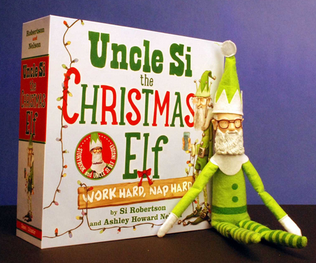 uncle si elf on teh shelf from Duck Dynasty