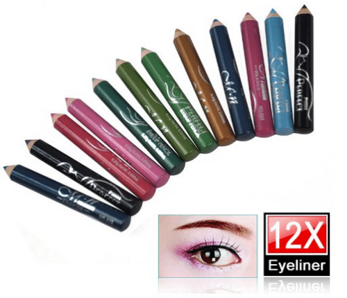 12 Assorted Colors Makeup Eyeliner Pencils Just $2.91 FREE Shipping - Cheap way to try new colors!