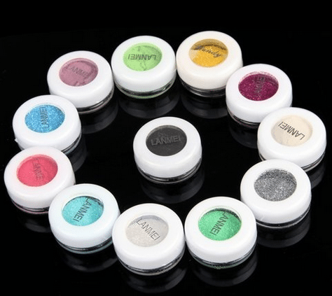 12 Glitter Mineral Eye Shadows ~ Fun, inexpensive way to try new colors!