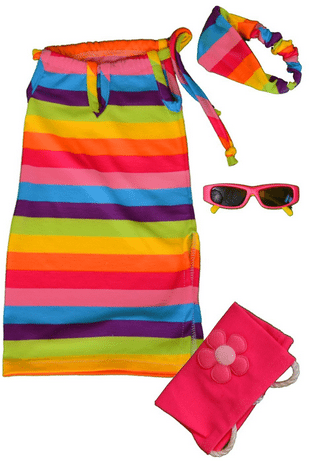 Beach Dress 4 Piece Set - Fits 18 in Dolls - American Girl, Madame Alexander, Our Generation