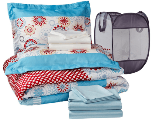 Bed In A Bag 9 Piece Set with Hamper #TeenageRoomDecor #KidsRoomDecor #BeddingSale