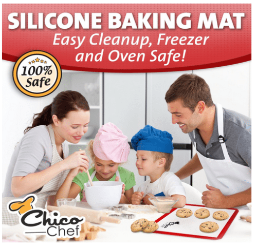 Chico Chef Silicone Baking Mat 2pk - Bonus eBook Cookbook - Lifetime Guarantee - SALE!!