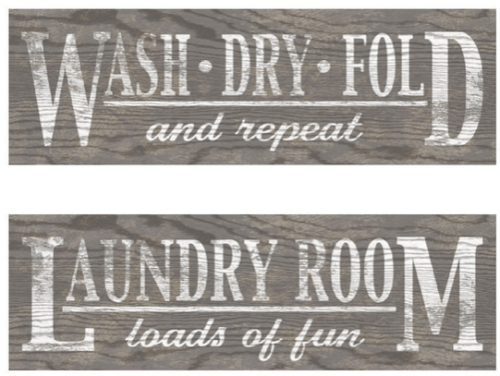 Classic Grey Laundry Signs #LaundryRoom