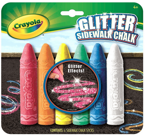 Crayola 6ct Glitter Sidewalk Chalk #EasterGift #GiftForKids