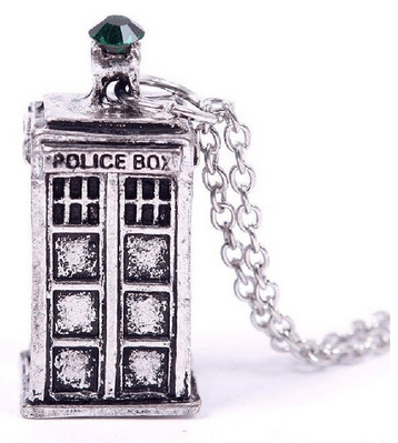 Doctor Who Tardis Police Box Pendant Long Chain Necklace #DoctorWho