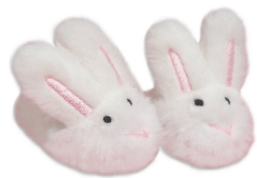 Doll Slippers - White Bunny Slippers for 18 in Dolls - American Girl, Madame Alexander, Our Generation