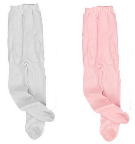 Doll Tights - 2 pair, pink and white - for 18 in Dolls - American Girl, Madame Alexander, Our Generation