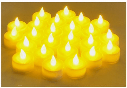Flameless LED Tealight Candles - Battery-powered - Safe #Valentine'sDayDecor #Romantic