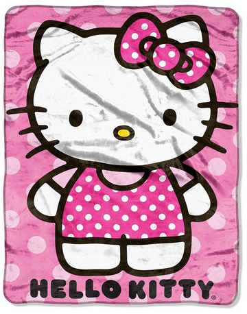 Hello Kitty Hearts Baby Blanket Toddler Can Be Personalized 28x44 