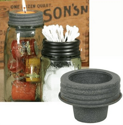 Home Decor for the Kitchen, mason jar roof top lid, love these shabby chic idea, home decor for less, Kitchen design ideas
