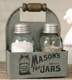 Home Decor for the Kitchen, mason jar salt and pepper, love these shabby chic idea, home decor for less, Kitchen design ideas