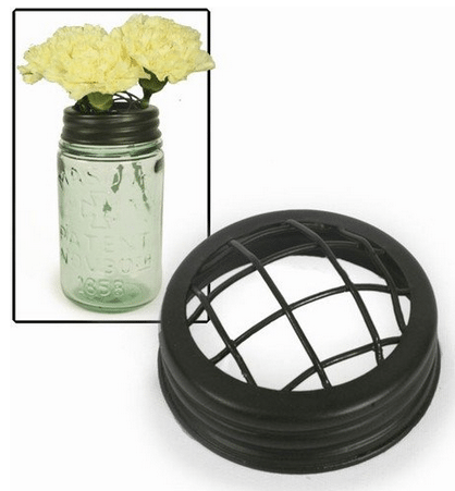 Mason Jar flower vase lid
