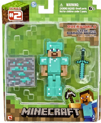Minecraft Diamond Steve figure