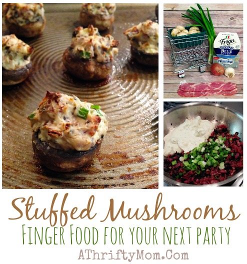 Stuffed Mushrooms Recipes, Finger food for Gameday or Football Party, Super Bowl party food ideas, party recipe
