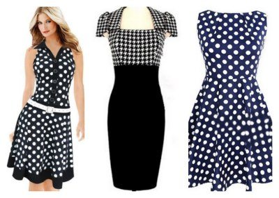 Vintage Pinup Retro polka dot dresses on sale under $30