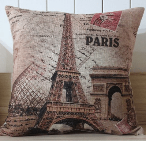 home Deor ideas, Paris Pillow COVER on linen, love this shabby chic, easy way to restyle any room in your house