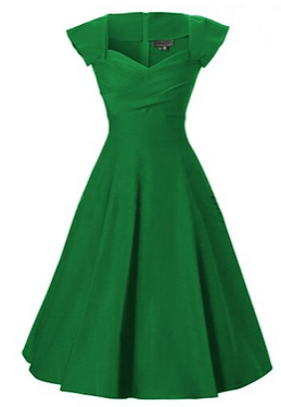 1950s Vintage Retro Party Swing Dress - Comes in black, red, navy and green - Love this dress!