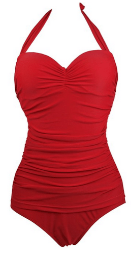 50s Inspired Retro Vintage One Piece Swimsuit - LOVE this!!