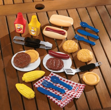 BBQ Grilling fake food toys for kids