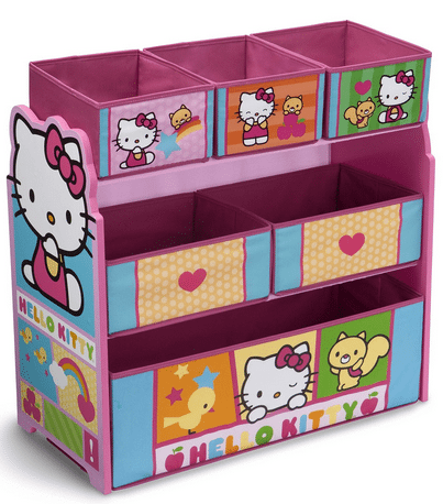 Childrens Hello Kitty Multi-Bin Toy Organizer #KidsRoomDecor #ToyOrganization