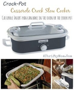 Crock-Pot SCCPCCM350-CH Casserole Crock Slow Cooker, casserole insert pan can bake in the oven or the crock pot for easy meal ideas, best way to keep food hot durning a party, amazon, sale