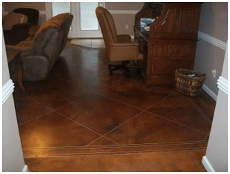 DIY Concrete Stained Flooring