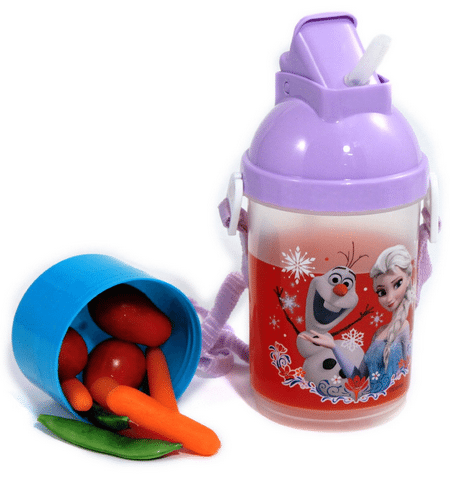 Disney Rock N Sip N Snack Canteen Water Bottle for Kids fun styles to choose from - Great for when you're on the go or a trip to the park!