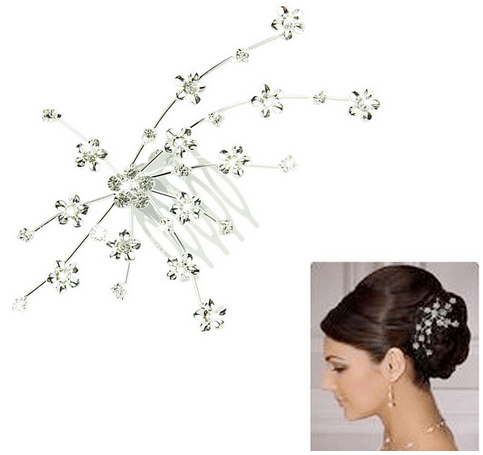 Fashion Silver Crystal Wedding Princess Jewelry Hair Accessory - So Pretty for Any Special Occassion