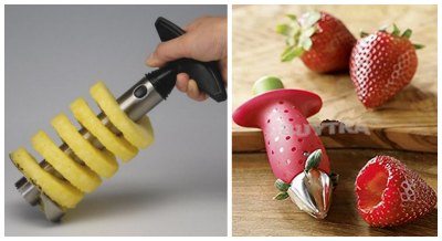 How to cut a core from pineapple strawberry