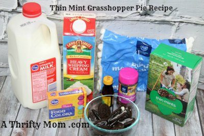 How to make Thin Mint Grasshopper pie recipe ingredients