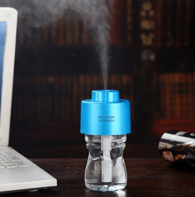 Portable Bottle Cap Air Humidifier with bottle for home, office, and travel