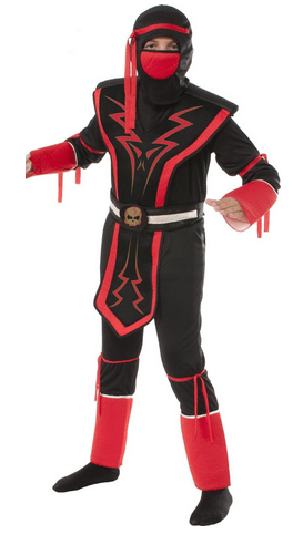 Red and Black Skull Ninja Costume - AThriftyMom