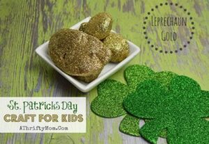 St Patricks Day Crafts For kids, Easy to make DIY Pot of gold rocks. Perfect for preschool and older, school craft