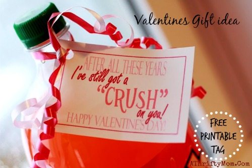 Valentines FREE Printable to make an easy gift idea, Crush Valentines, Free Printable Valentines, Easy DIY gift idea