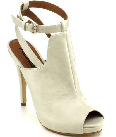 White Leather Heel