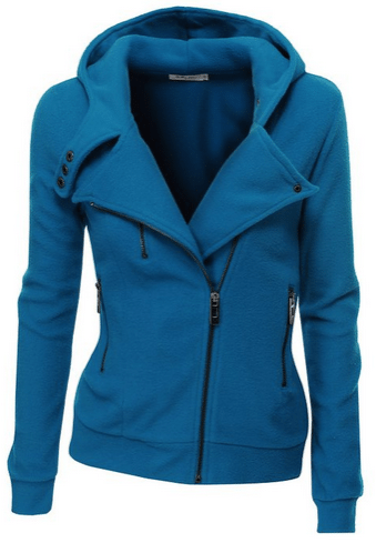 Womens Zip-up Hood Jacket in Stretch Cotton ~ Want This! #Fashion