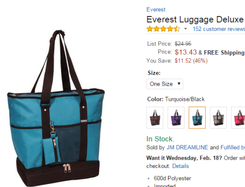 shopping tote 45 percent off, with free shipping options, amazon online deals