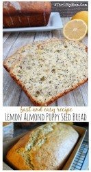 Fast and easy recipe for Lemon Almond Poppyseed Bread with Glaze, some of the best sweets you will ever taste