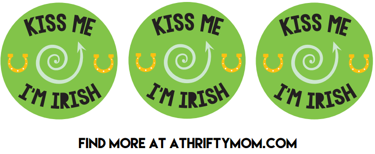Free Kiss Me Im Irish Avery Label Stickers Free St Patricks Day Printable
