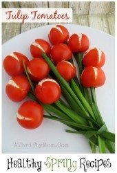 Healthy Spring recipe Tulip Tomatoes, fun vegetable side dishes, garden party recipe ideas, Summer food,  DIY