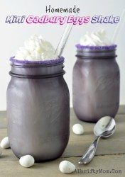 Homemade Mini Cadbury Egg Shake Recipe, Easter Desserts made easy for kids and adults, Spring recipe ideas
