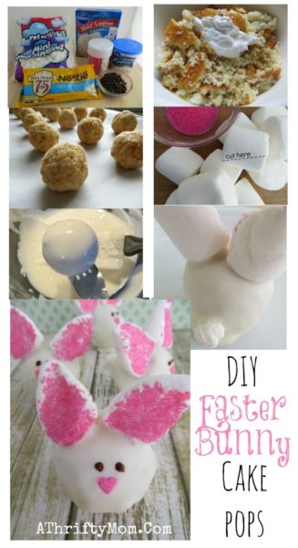How to make cake pops ~ DIY Easter Bunny Recipe Ideas, Easter treat ideas, School party ideas for Easter jpg