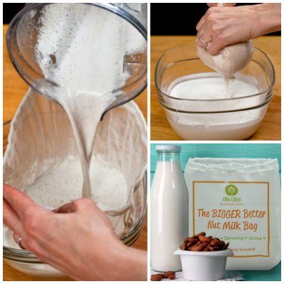 Commercial grade reusable Nut Milk Bag and free Nut Milk Recipes and Video