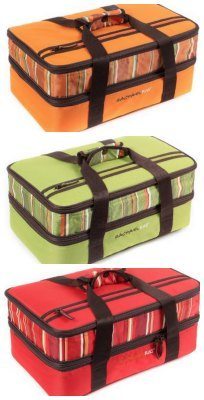 Rachael Ray Expandable Lasagna Lugger hot casserole insulated carry bag