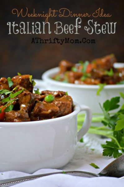 Weeknight Dinner Italian Beef Stew,Soups, Easy Weeknight meal ideas, Italian Beef Stew Recipe, healthy and can be made in the crockpot or slowcooker too