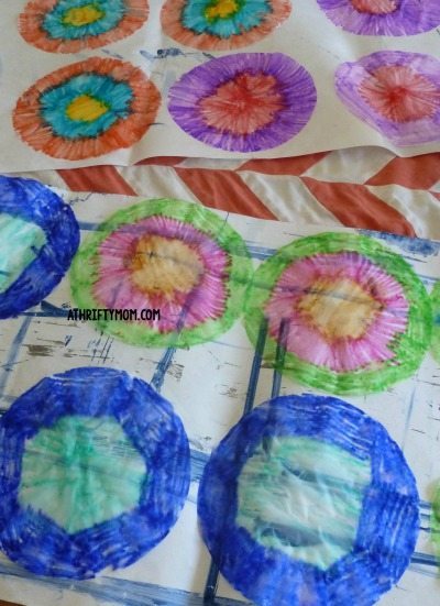 coffee filter flowers,  mothers day gift idea, diy flowers, thrifty gift idea, paper flowers, mothers day craft idea, kids craft, thrifty craft ideas