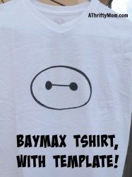 Baymax tshirt with template, diy, tshirt, baymax, big hero six. kids shirt, fun craft idea, thrifty craft idea