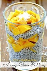 Mango Chia Pudding, easy ways to eat healthy recipes, snack ideas or breakfast ideas for a healthy lifestyle, diet food that taste GOOD