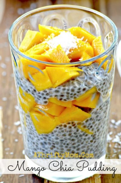 Mango Chia Pudding, easy ways to eat healthy recipes, snack ideas or breakfast ideas for a healthy lifestyle, diet food that taste GOOD