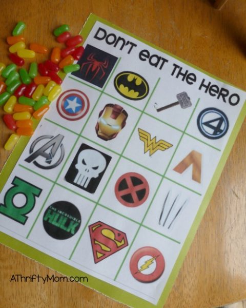 don't eat the hero, don't eat pete, party games, free printables, free party games, games for kids